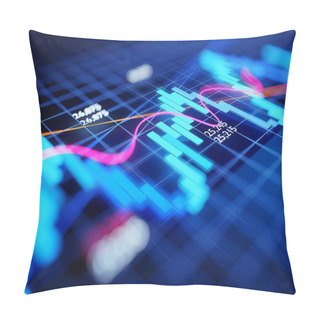 Personality  Economy Business And Investment Stock Chart Pillow Covers