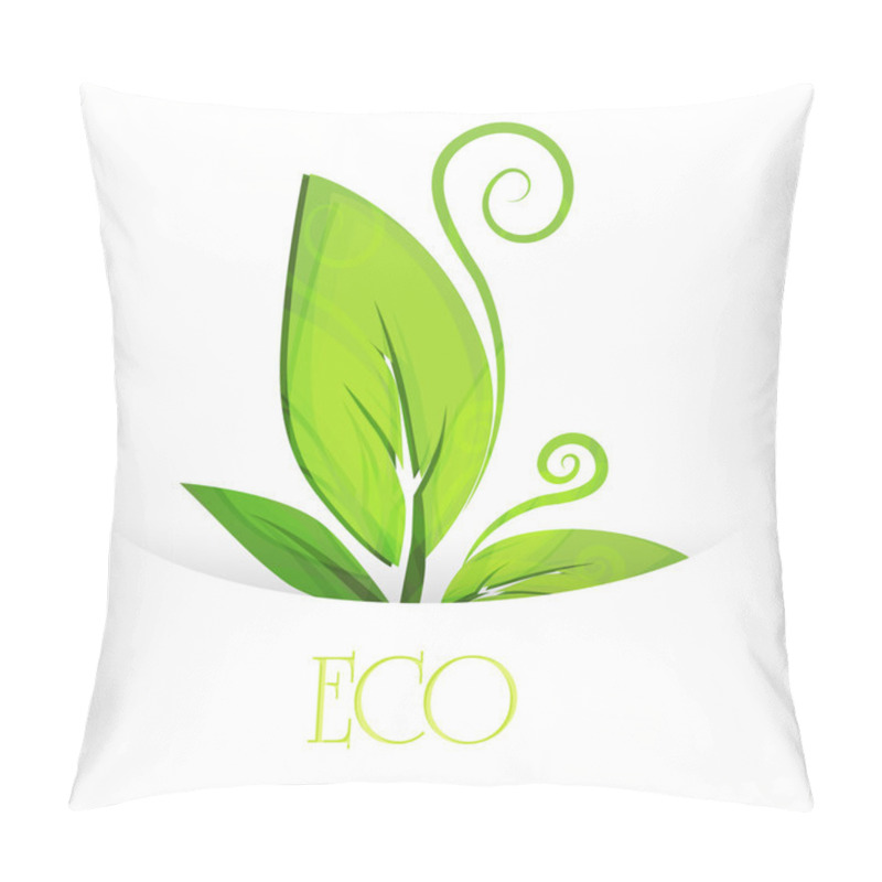 Personality  eco leaves. vector design pillow covers