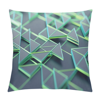 Personality  Abstract 3D Rendering Of Geometric Surface Pillow Covers