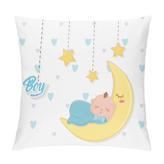 Personality  Baby Shower Of A Boy Design Pillow Covers