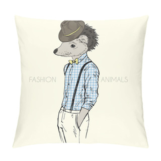 Personality  Hedgehog Boy Hipster Pillow Covers