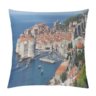 Personality  Dubrovnik, Croatia, Panorama Of The Medieval City Pillow Covers