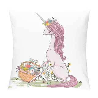 Personality  Cute Cartoon Unicorn Pillow Covers