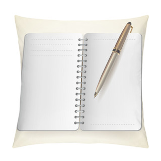Personality  Vector Of Notepad And Pen Pillow Covers