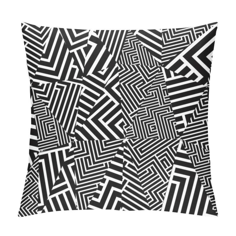 Personality  Geometric optical seamless pattern. pillow covers