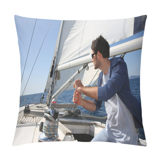 Personality  Man Sailing With Sails Out Pillow Covers