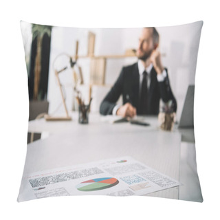 Personality  Document With Business Chart Pillow Covers