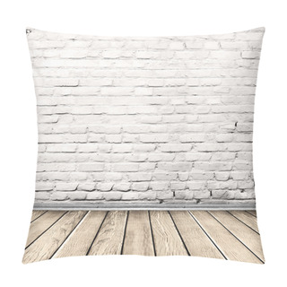 Personality  Vintage Room With Brick Wall And Wooden Floor Pillow Covers