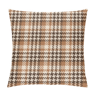 Personality  Seamless Brown Gingham Comprised By Threads Pillow Covers