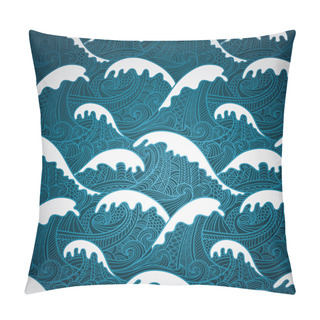 Personality  Waves Seamless Pattern Pillow Covers