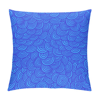 Personality  Circle Seamless Pattern, Wave, Clouds, Sky, Fog, Frosty, Winter Pillow Covers
