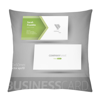 Personality  Business Card Template - Vector Illustration Pillow Covers