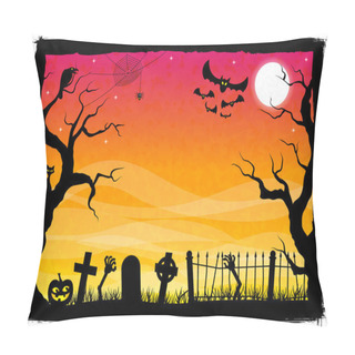 Personality  Spooky Halloween Background Pillow Covers
