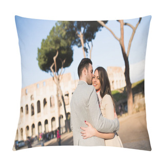 Personality  Happy Couple In Rome Pillow Covers