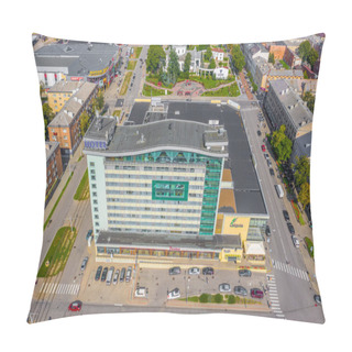 Personality  Beautiful Aerial View Photo From Flying Drone Panoramic On Daugavpils City Center Beautiful Summer Day In Latgale ,Latvia (series) Pillow Covers