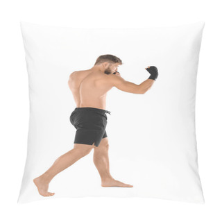 Personality  Male Boxer On White   Pillow Covers