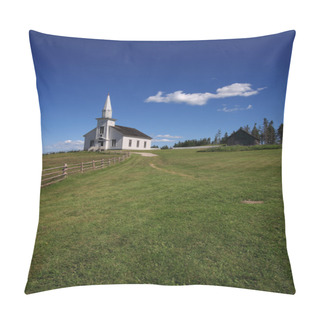 Personality  White Church On A Hill Pillow Covers