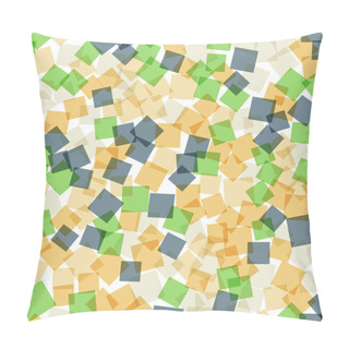 Personality  Abstract Squares Pattern White Geometric Background Unusual Random Squares Geometric Chaotic Pillow Covers