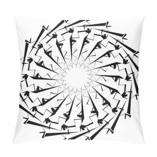 Personality  Distorted Radiating Abstract Shape Pillow Covers