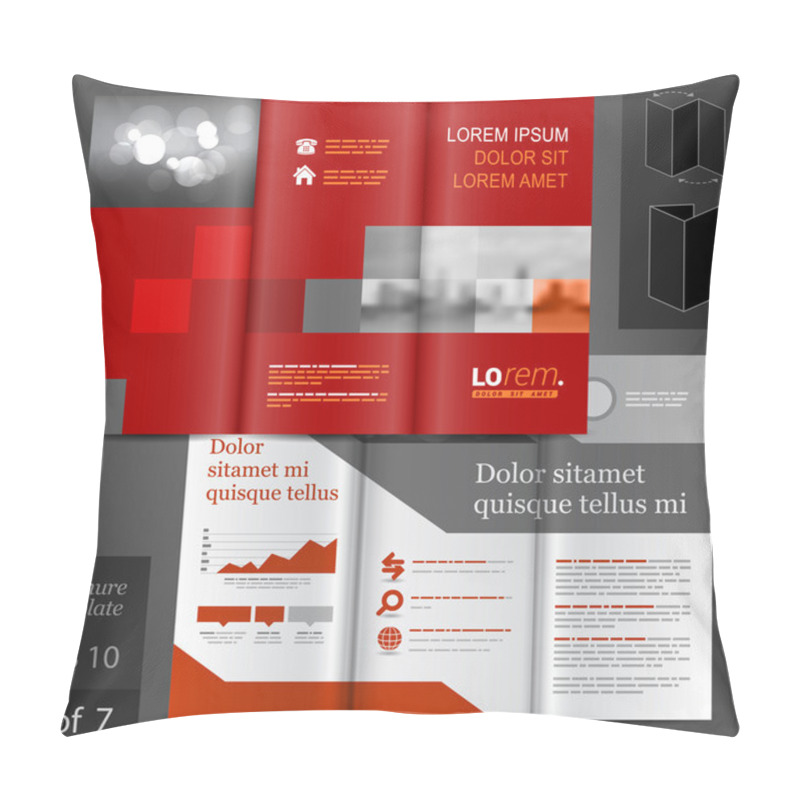 Personality  Brochure Template Design pillow covers