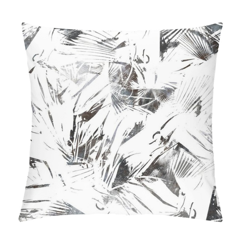 Personality  Seamless Neutral And White Grungy Classic Abstract Surface Pattern Design For Print. Pillow Covers