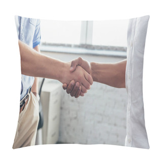 Personality  Businessmen Shaking Hands Pillow Covers