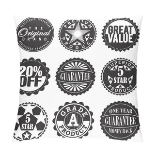 Personality  Set Of Vintage Retro Labels Pillow Covers