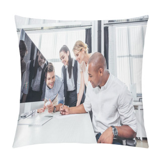 Personality  Business People Working Together Pillow Covers