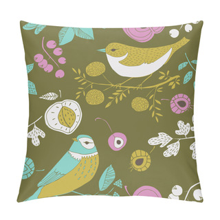 Personality  Garden Birds Deco Tile Pillow Covers
