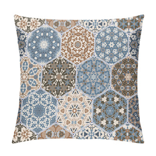 Personality  Eastern Seamless Pattern Tiles Pillow Covers