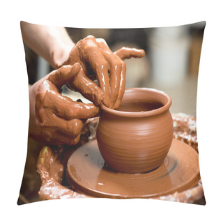 Personality  Hands Of A Potter, Creating An Earthen Jar Pillow Covers