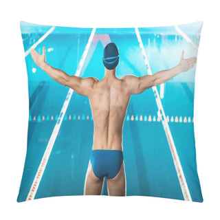 Personality  Swimmer At Swimming Pool Pillow Covers