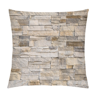 Personality  Stone Wall, Beige Bricks Background Pillow Covers