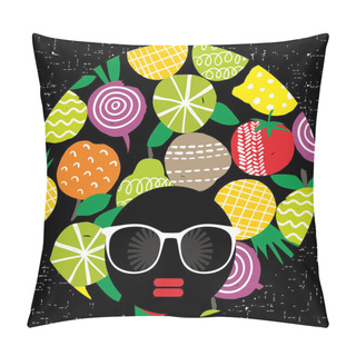 Personality  Seamless Pattern With Cats Steps And Pineapples From Summer Time. Pillow Covers