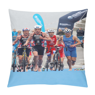 Personality  Triathlete Alistair Brownlee, Jonathan Brownlee And Competitors  Pillow Covers