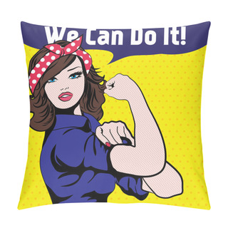Personality  We Can Do It. Iconic Woman's Fist Symbol Pillow Covers