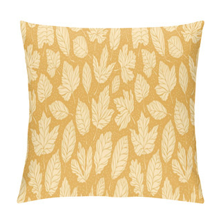 Personality  Leaf Fall Leaves Seamless Background. Autumn Concept. Vector Illustration Pillow Covers