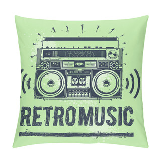Personality Hand Drawn Reel Recorder Pillow Covers