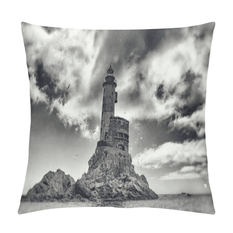 Personality  Atomic Lighthouse On Cape Aniva. Sakhalin. Pillow Covers