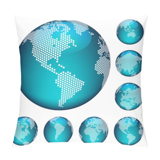 Personality  Vector Dotted Globes Pillow Covers