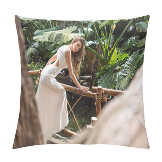 Personality  Woman In Tropical Orangery Pillow Covers