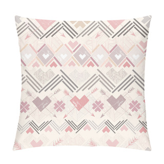Personality  Abstract Geometric Seamless Pattern. Aztec Style Pattern Pillow Covers