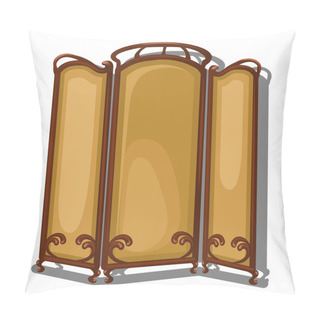Personality  Folding Screen On A White Background. Isolated Pillow Covers