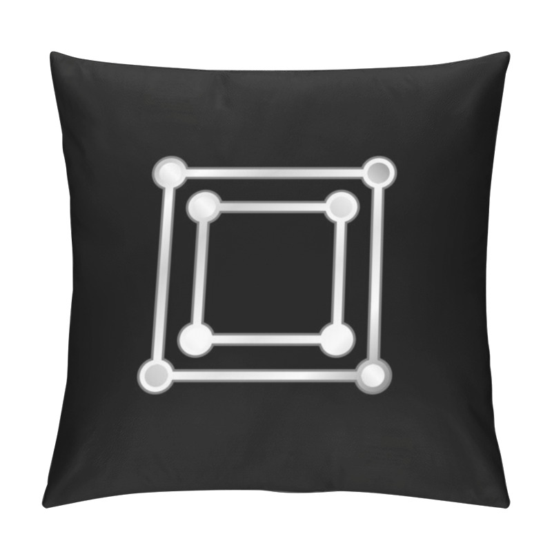 Personality  Bounding Box Silver Plated Metallic Icon Pillow Covers
