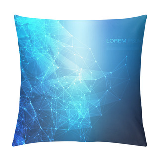 Personality  Futuristic Abstract Blue Modern Lines Background.Vector Illustration Pillow Covers