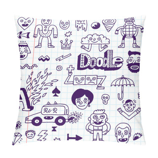 Personality  Abstract Doodle Characters Se Pillow Covers