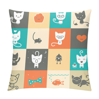 Personality  Colorful Animal Icons Pillow Covers