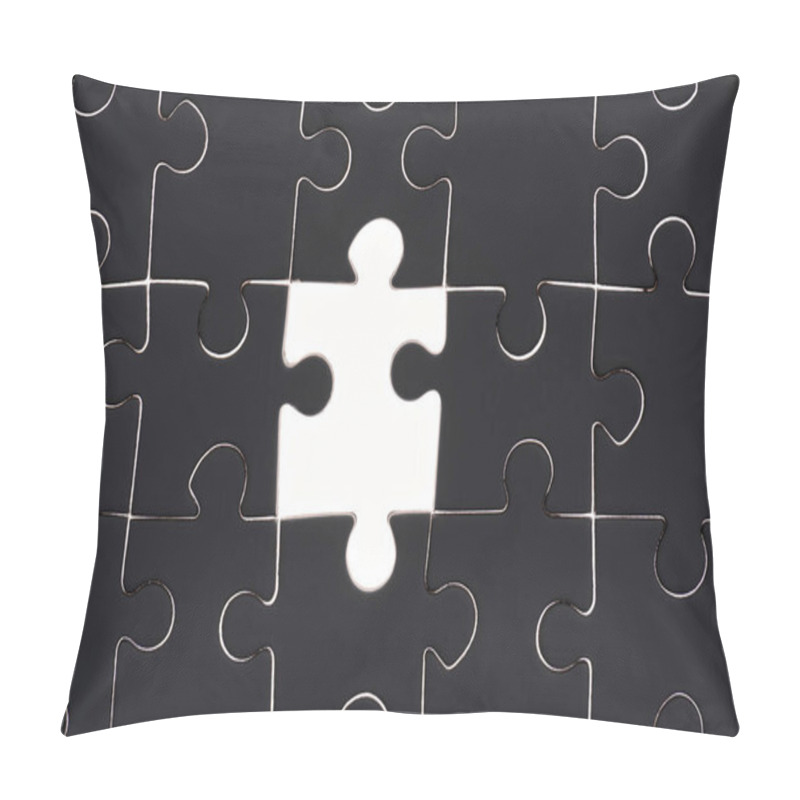 Personality  full frame of black and white puzzles backdrop pillow covers