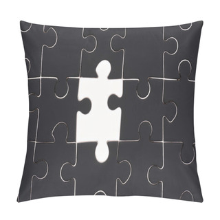 Personality  Full Frame Of Black And White Puzzles Backdrop Pillow Covers