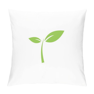 Personality  Green Leaf Logo  Pillow Covers